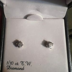Diamond Earrings Gold Plated